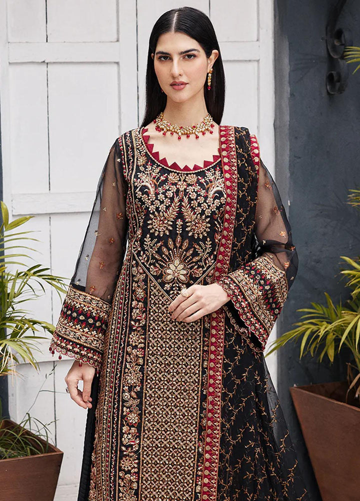 Nawabzadi By Emaan Adeel Embroidered Organza Suits Unstitched 3 Piece NZ23EA NW-03 - Luxury Collection