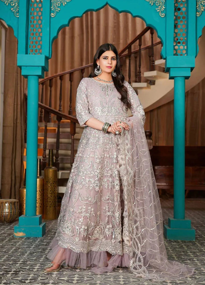 Naya Mausam by Gulnoor Pret Embroidered Bereze Net 3 Piece Suit Alaya Pink