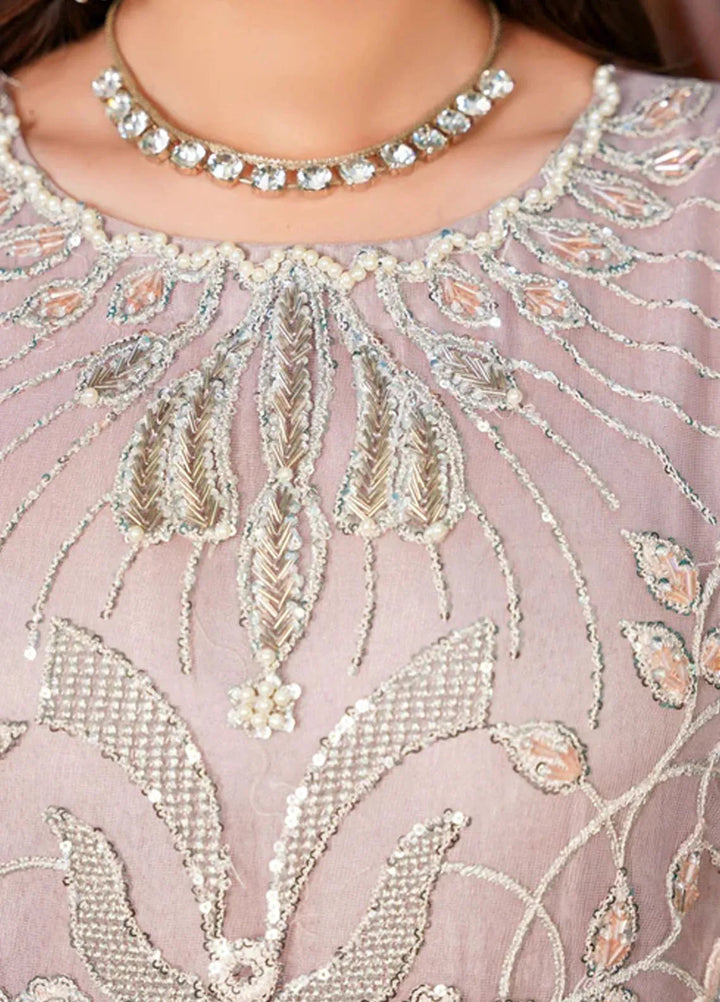 Naya Mausam by Gulnoor Pret Embroidered Bereze Net 3 Piece Suit Alaya Pink