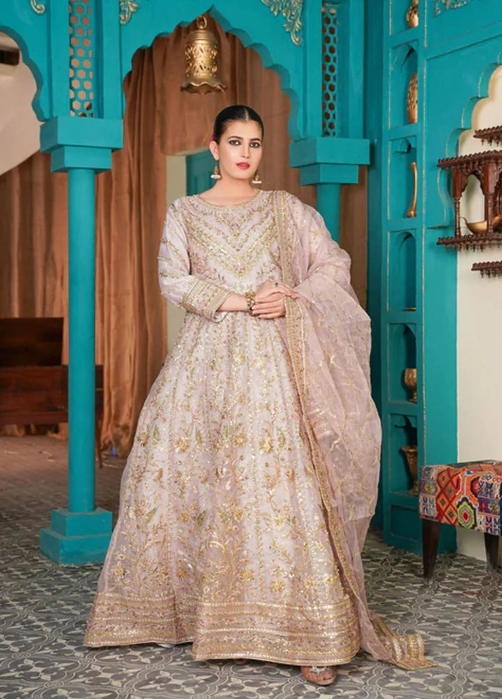 Naya Mausam by Gulnoor Pret Embroidered Organza 3 Piece Suit Naaz lilac
