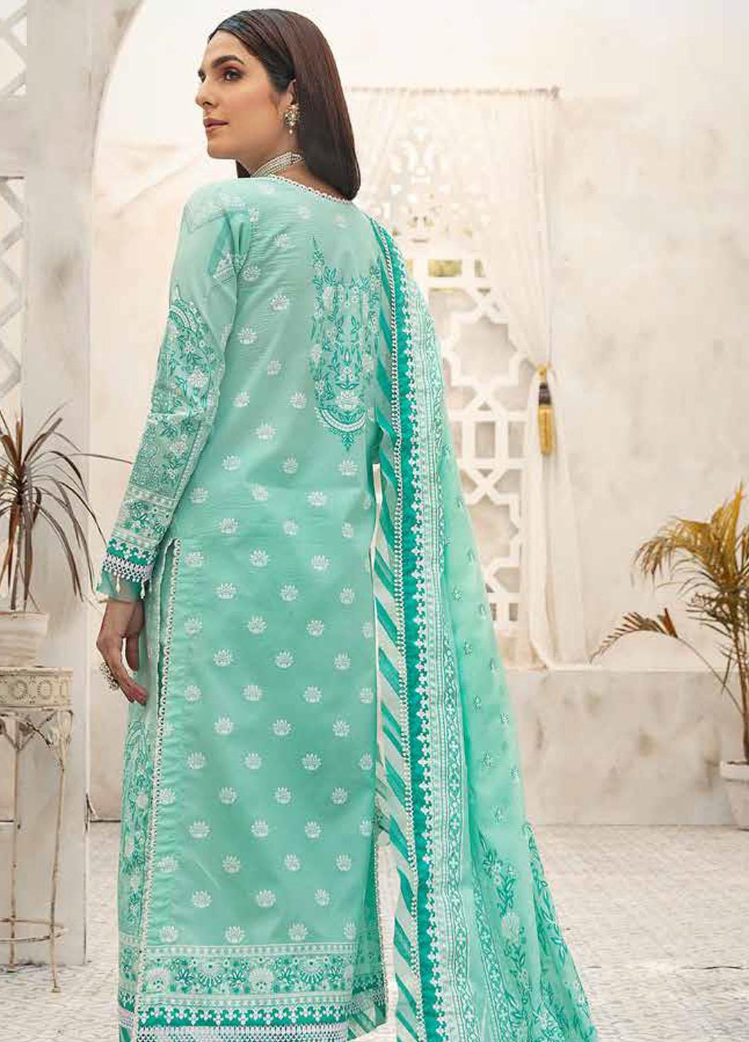 Nayaab By Gul Ahmed Printed Dobby Suits Unstitched 3 Piece GA22N DB-22005B - Summer Collection