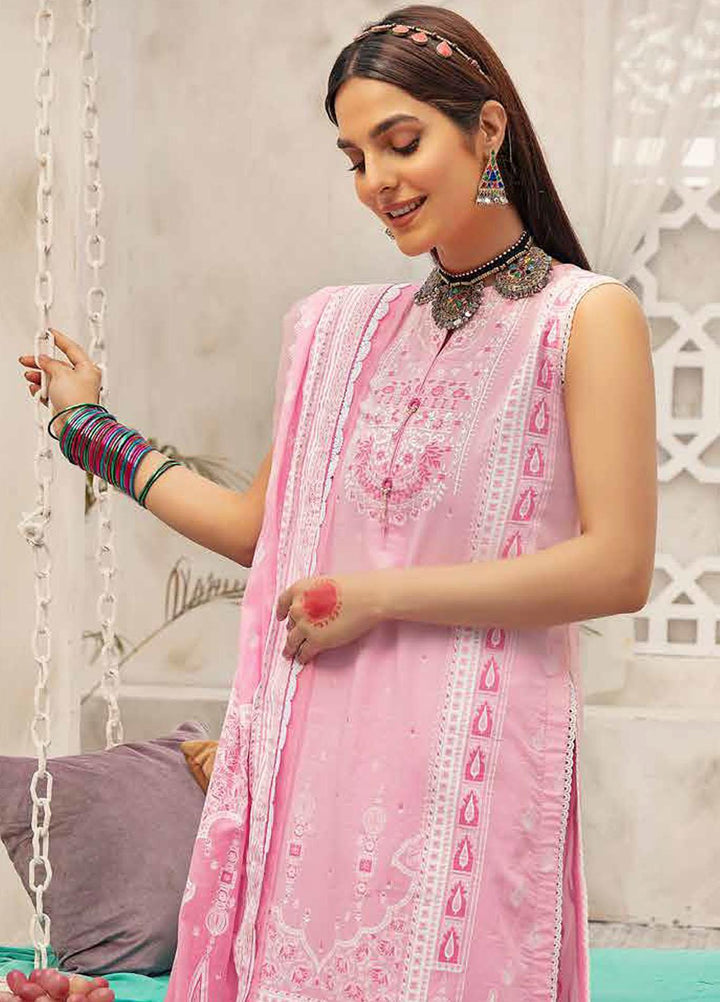 Nayaab By Gul Ahmed Printed Dobby Suits Unstitched 3 Piece GA22N DB-22006B - Summer Collection