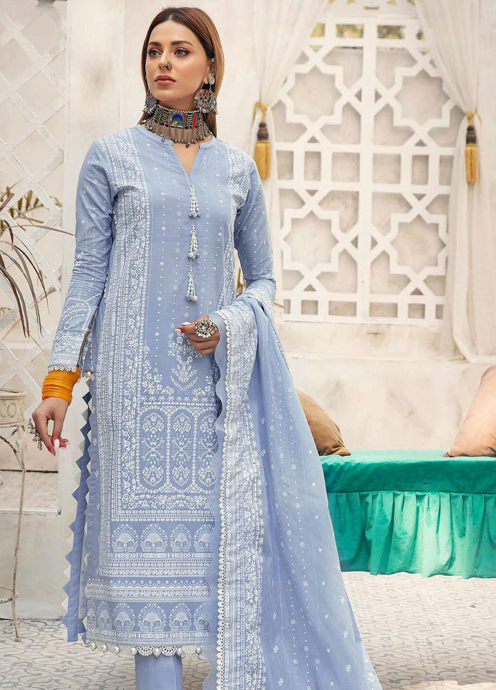 Nayaab By Gul Ahmed Printed Dobby Suits Unstitched 3 Piece GA22N DB-22007A - Summer Collection