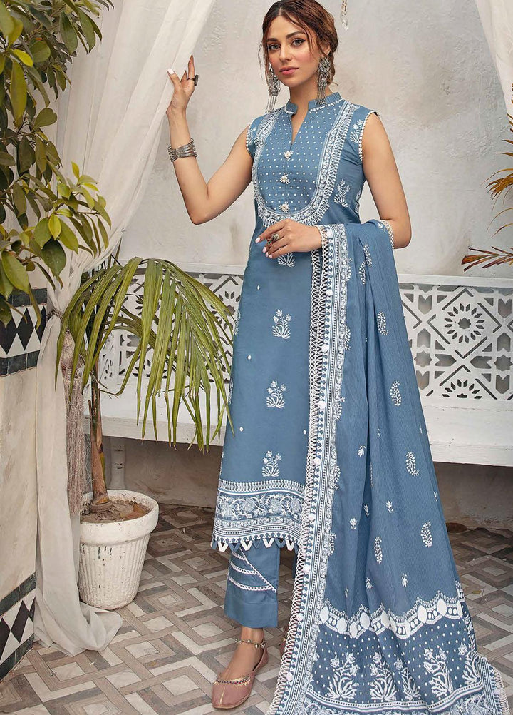 Nayaab By Gul Ahmed Printed Dobby Suits Unstitched 3 Piece GA22N DB-22008A - Summer Collection