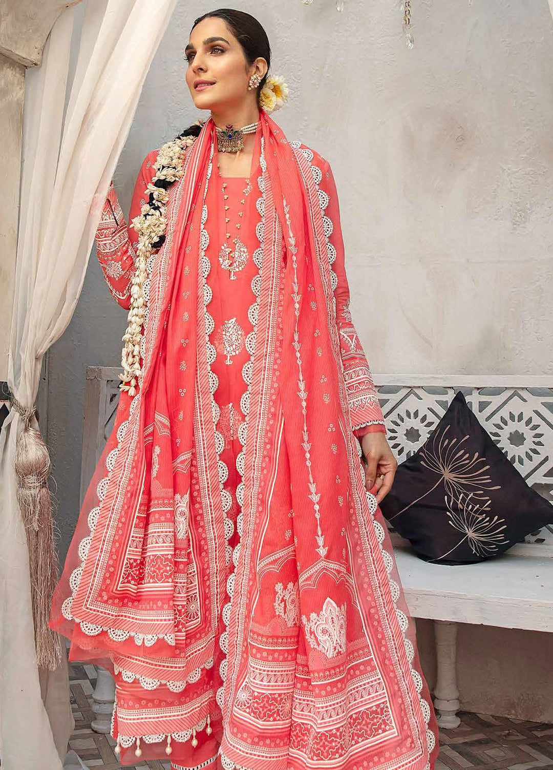 Nayaab By Gul Ahmed Printed Dobby Suits Unstitched 3 Piece GA22N DB-22009B - Summer Collection