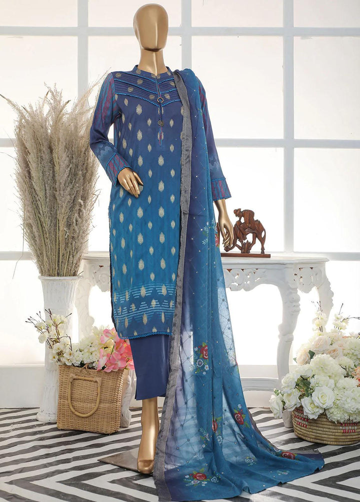 Nayaab By HZ Textiles Embroidered Jacquard Suits Unstitched 3 Piece HZ23N TJ-15980 - Winter Collection
