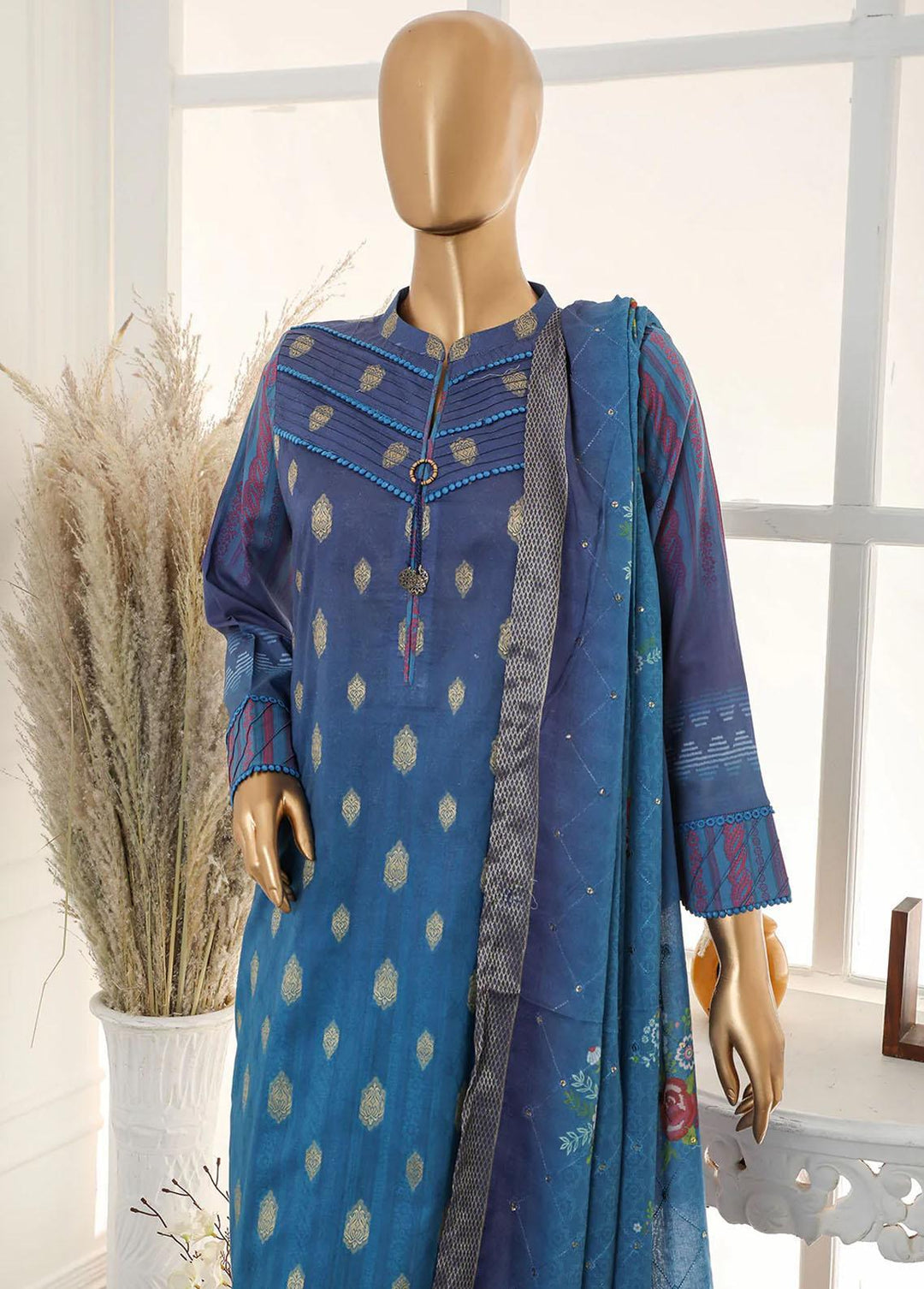 Nayaab By HZ Textiles Embroidered Jacquard Suits Unstitched 3 Piece HZ23N TJ-15980 - Winter Collection