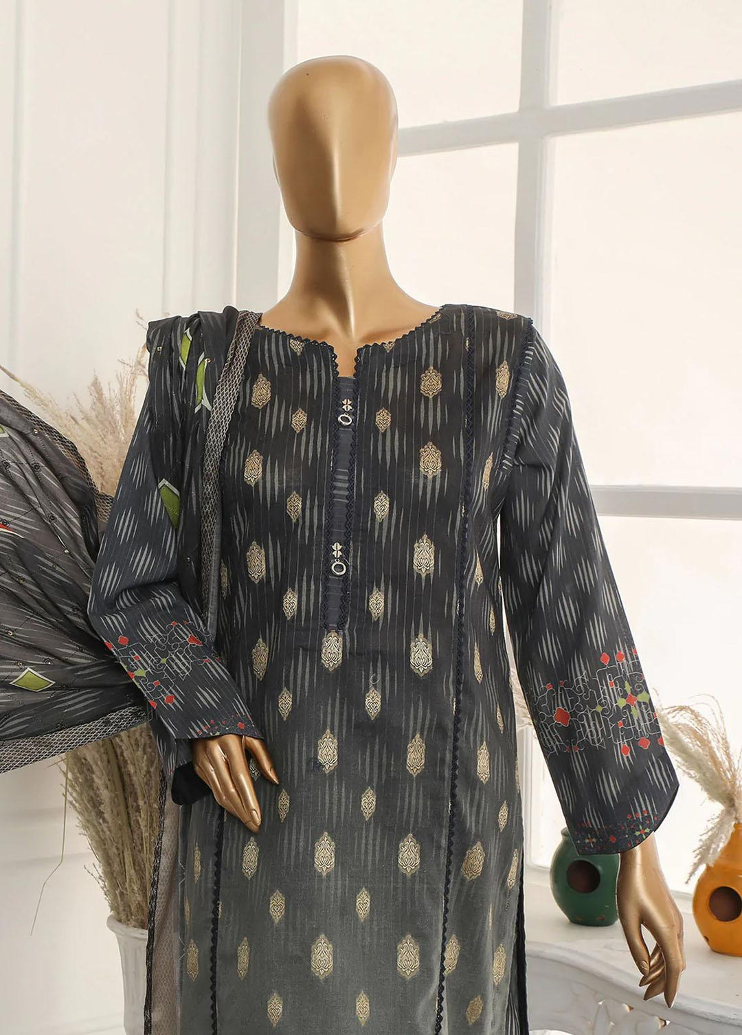 Nayaab By HZ Textiles Embroidered Jacquard Suits Unstitched 3 Piece HZ23N TJ-15981 - Winter Collection