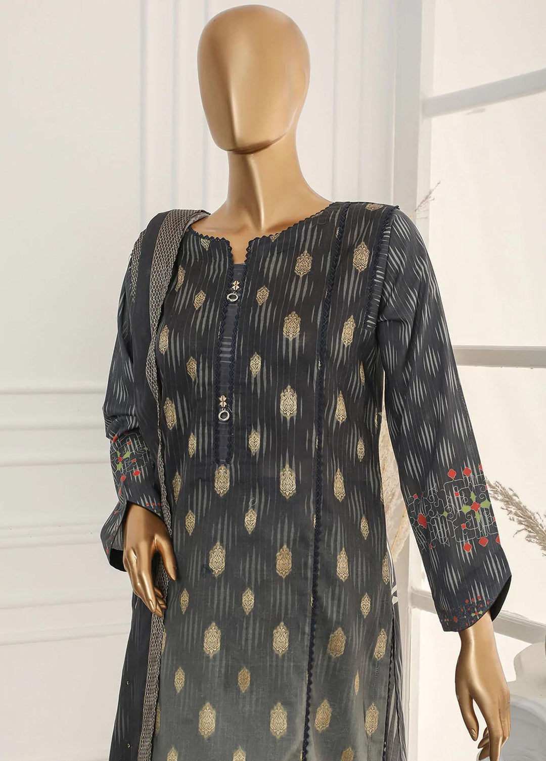 Nayaab By HZ Textiles Embroidered Jacquard Suits Unstitched 3 Piece HZ23N TJ-15981 - Winter Collection