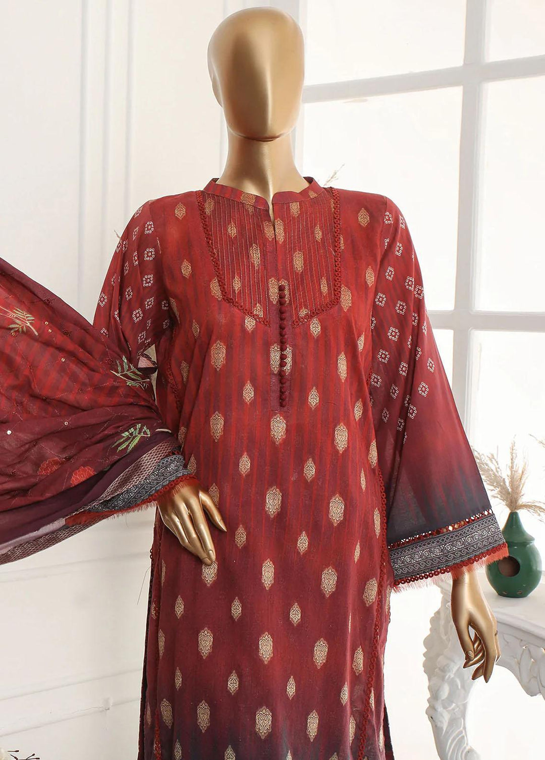 Nayaab By HZ Textiles Embroidered Jacquard Suits Unstitched 3 Piece HZ23N TJ-15983 - Winter Collection