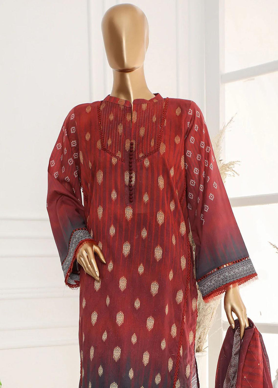 Nayaab By HZ Textiles Embroidered Jacquard Suits Unstitched 3 Piece HZ23N TJ-15983 - Winter Collection