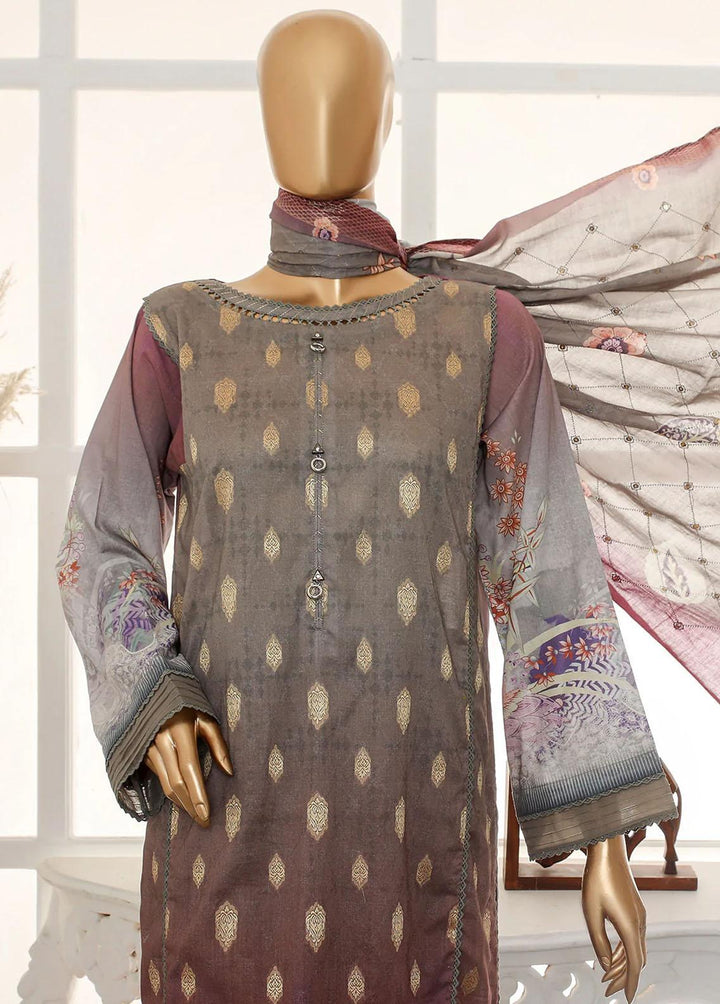 Nayaab By HZ Textiles Embroidered Jacquard Suits Unstitched 3 Piece HZ23N TJ-15984 - Winter Collection