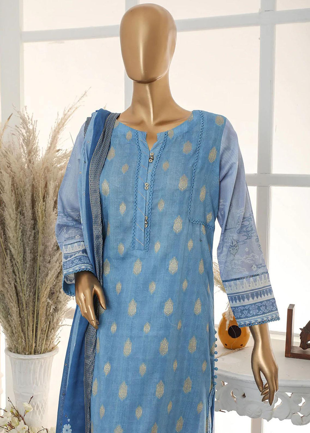 Nayaab By HZ Textiles Embroidered Jacquard Suits Unstitched 3 Piece HZ23N TJ-15985 - Winter Collection