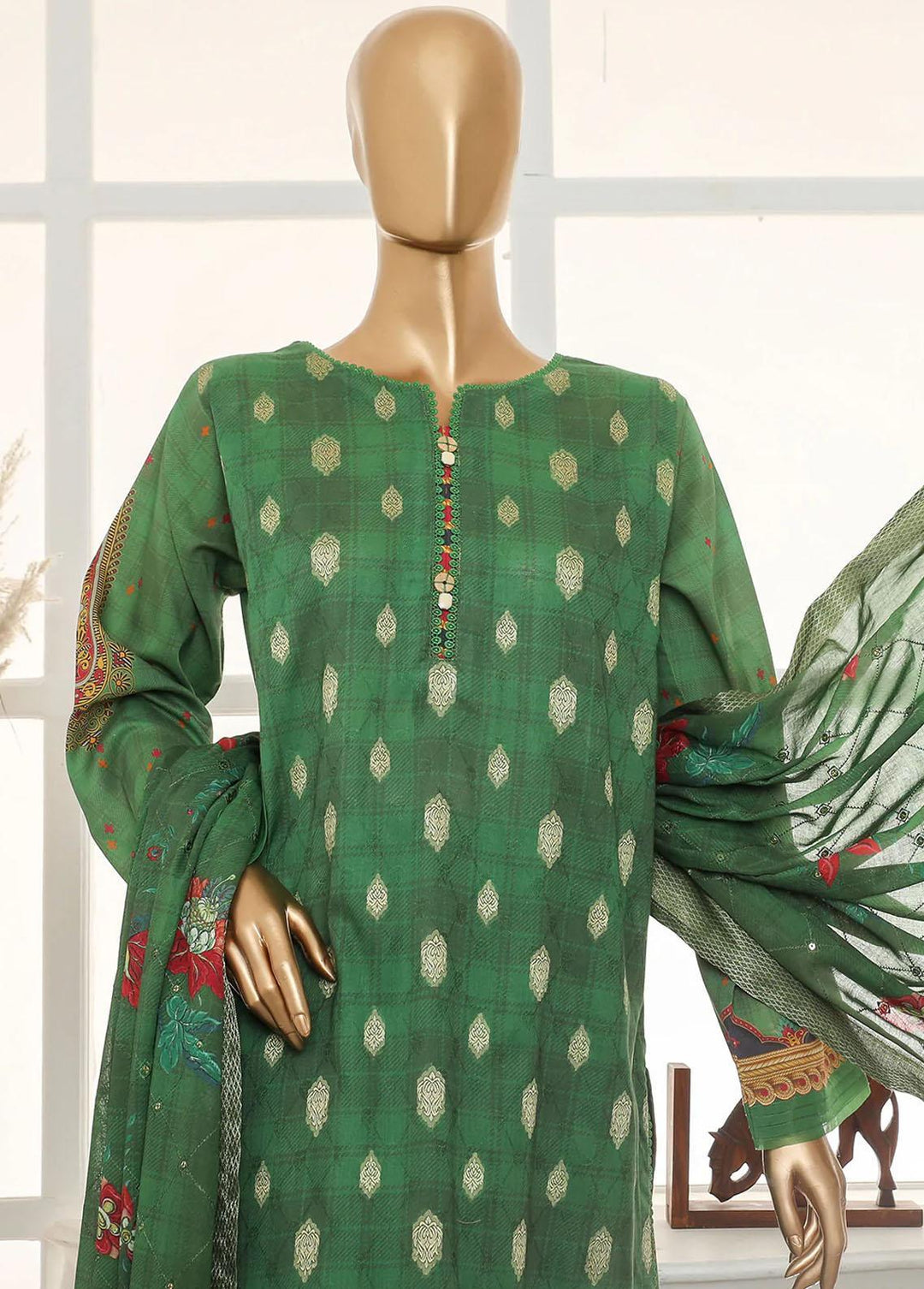 Nayaab By HZ Textiles Embroidered Jacquard Suits Unstitched 3 Piece HZ23N TJ-15989 - Winter Collection