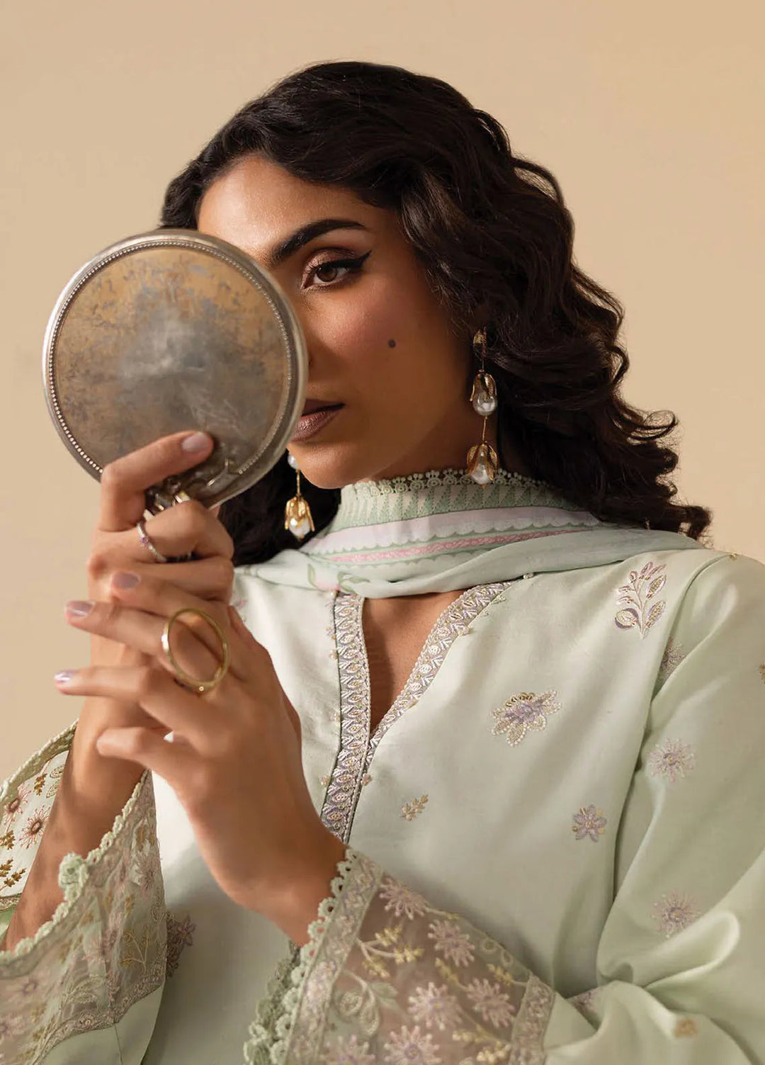 Nayaab by Seran Embroidered Lawn Suits Unstitched 3 Piece SRN25NE D-01 Abeer - Festive Collection