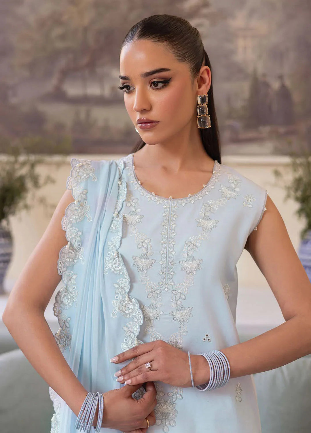 Nayaab by Seran Embroidered Lawn Suits Unstitched 3 Piece SRN25NE D-05 Niha - Festive Collection