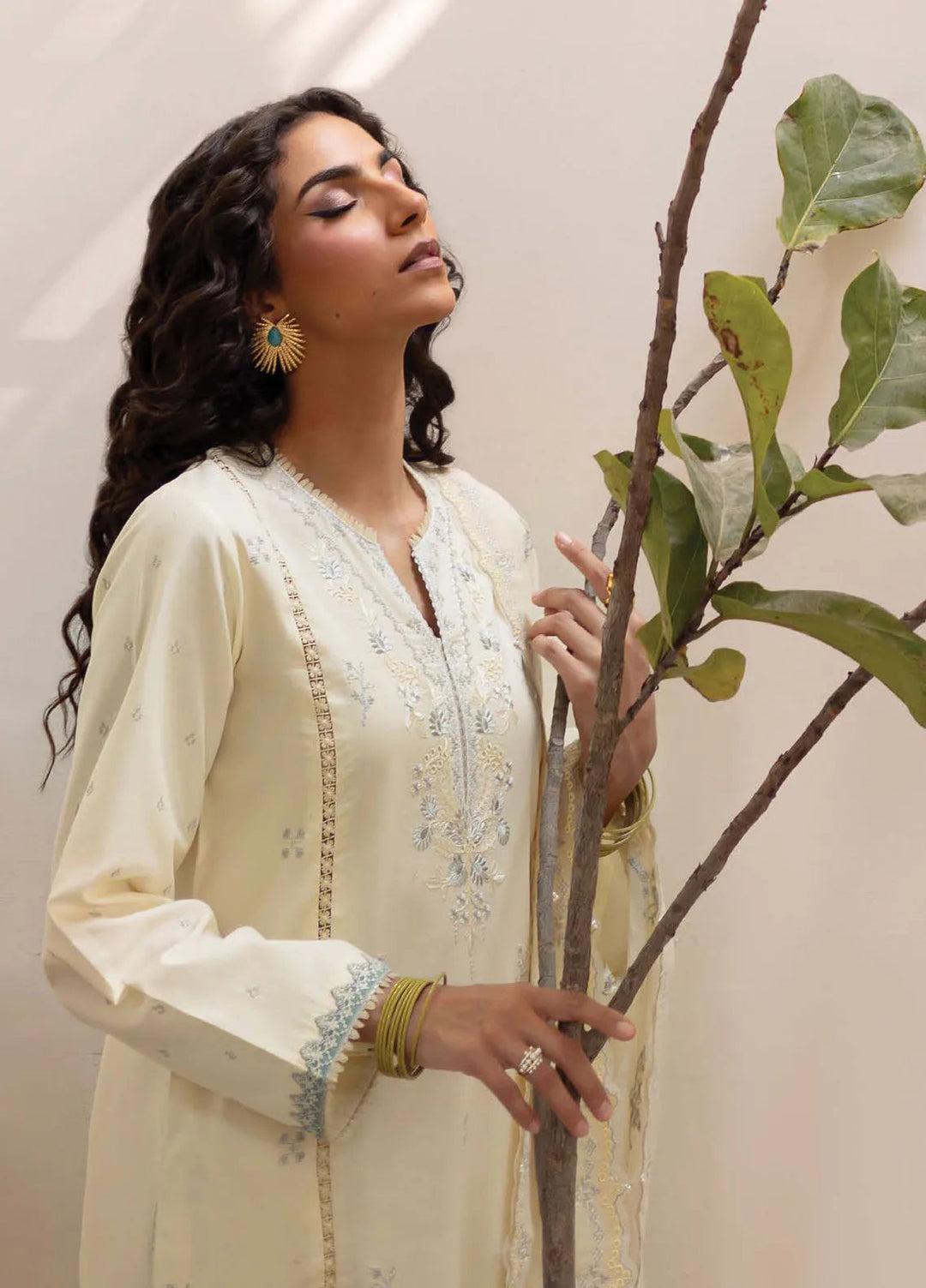 Nayaab by Seran Embroidered Lawn Suits Unstitched 3 Piece SRN25NE D-06 Hina - Festive Collection