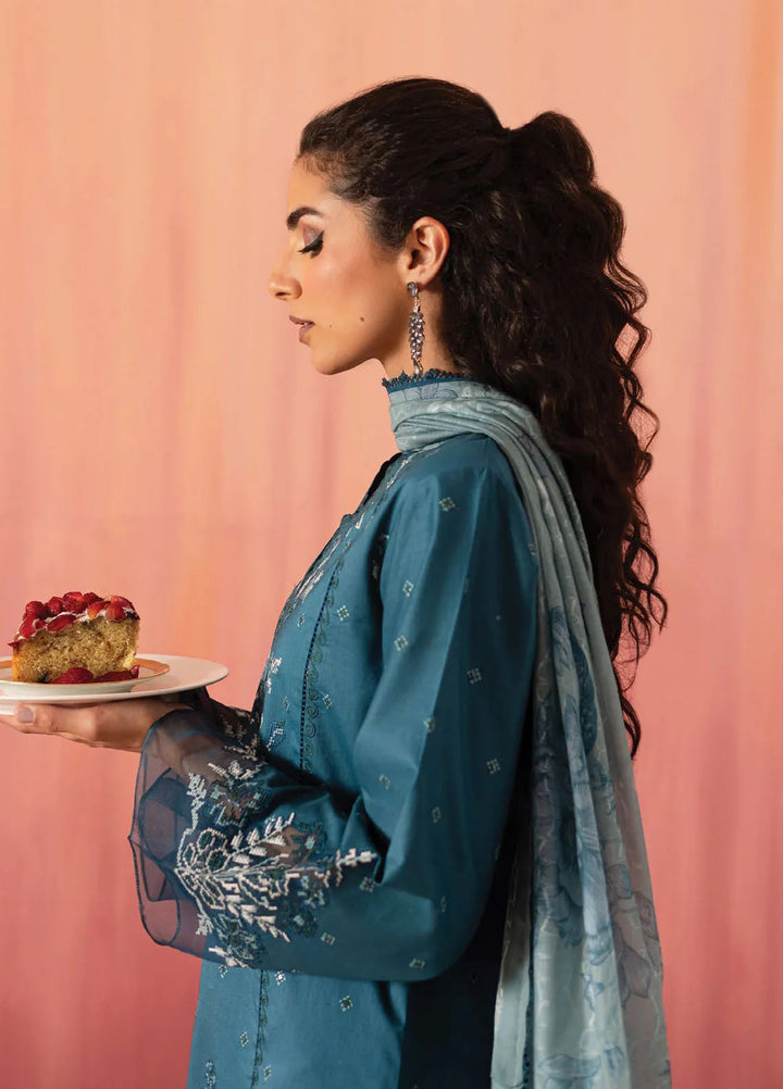 Nayaab by Seran Embroidered Lawn Suits Unstitched 3 Piece SRN25NE D-09 Tia - Festive Collection