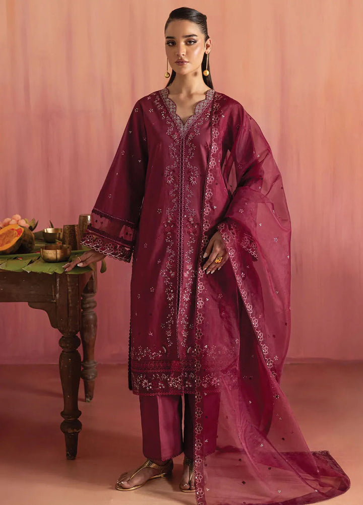 Nayaab by Seran Embroidered Lawn Suits Unstitched 3 Piece SRN25NE D-10 Meher - Festive Collection
