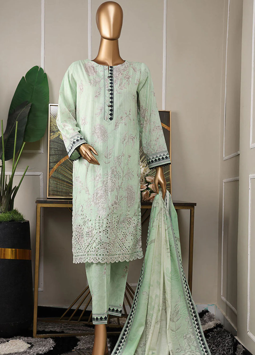 Nayab by HZ Textiles Embroidered Lawn Suits Unstitched 3 Piece HZ25PE NPE-05 - Summer Collection
