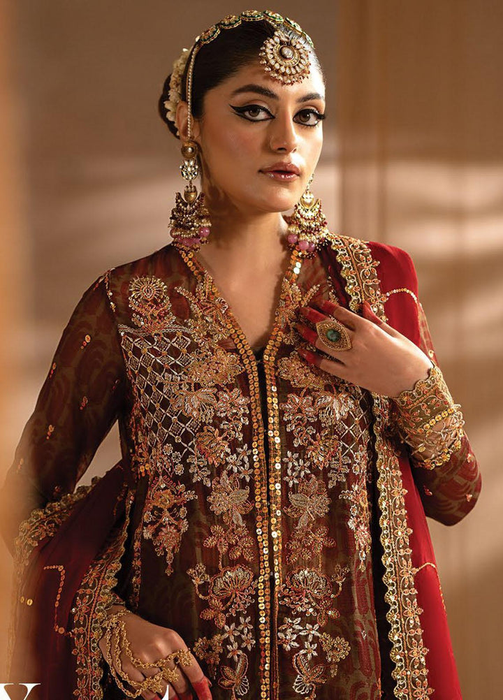 Nayab By Myeesha Embroidered Chiffon Suits Unstitched 4 Piece MYA23N MF23-01 Yaqoot - Festive Collection