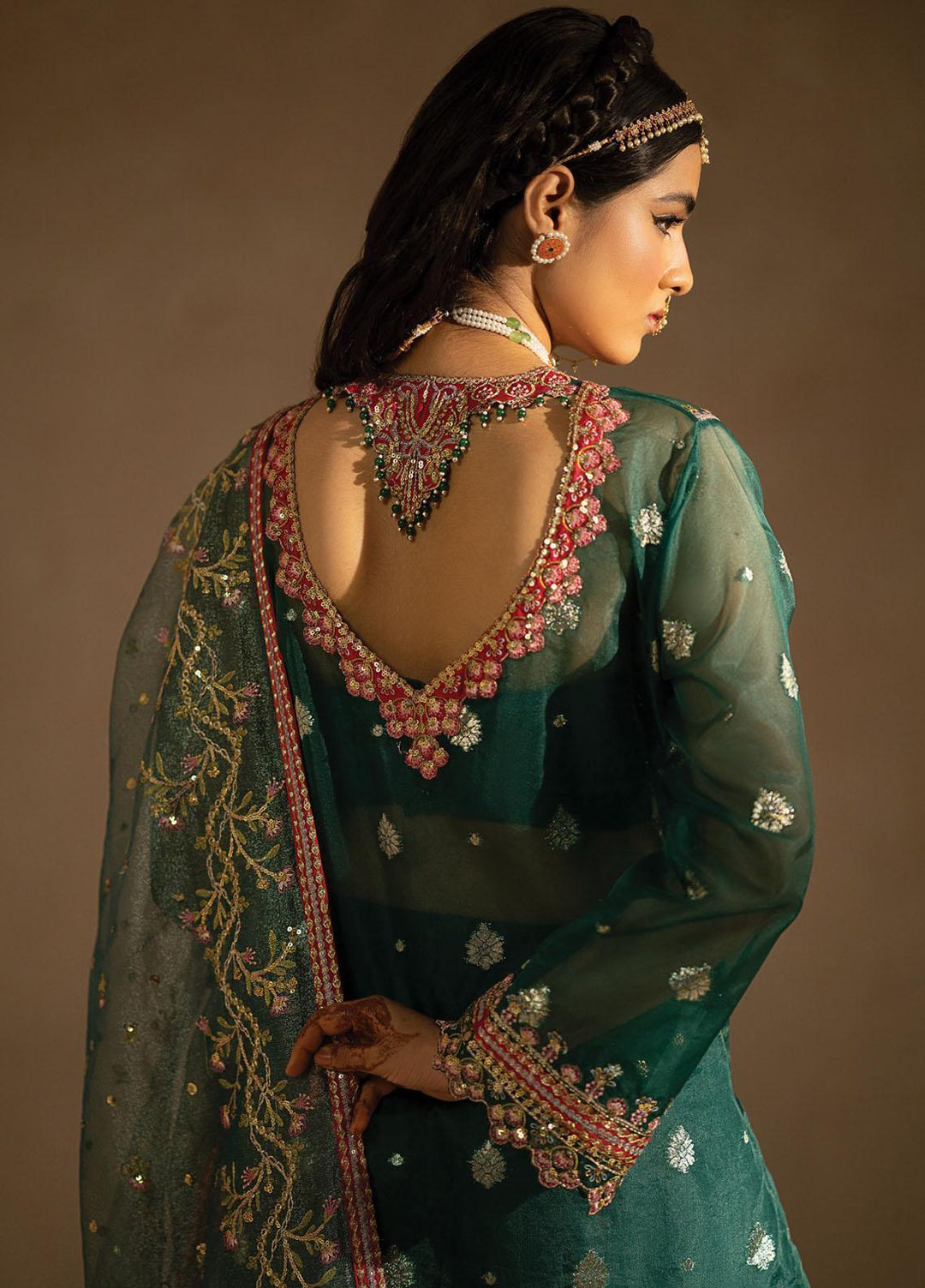 Nayab By Myeesha Embroidered Organza Suits Unstitched 4 Piece MYA23N MF23-02 Zamorad - Festive Collection