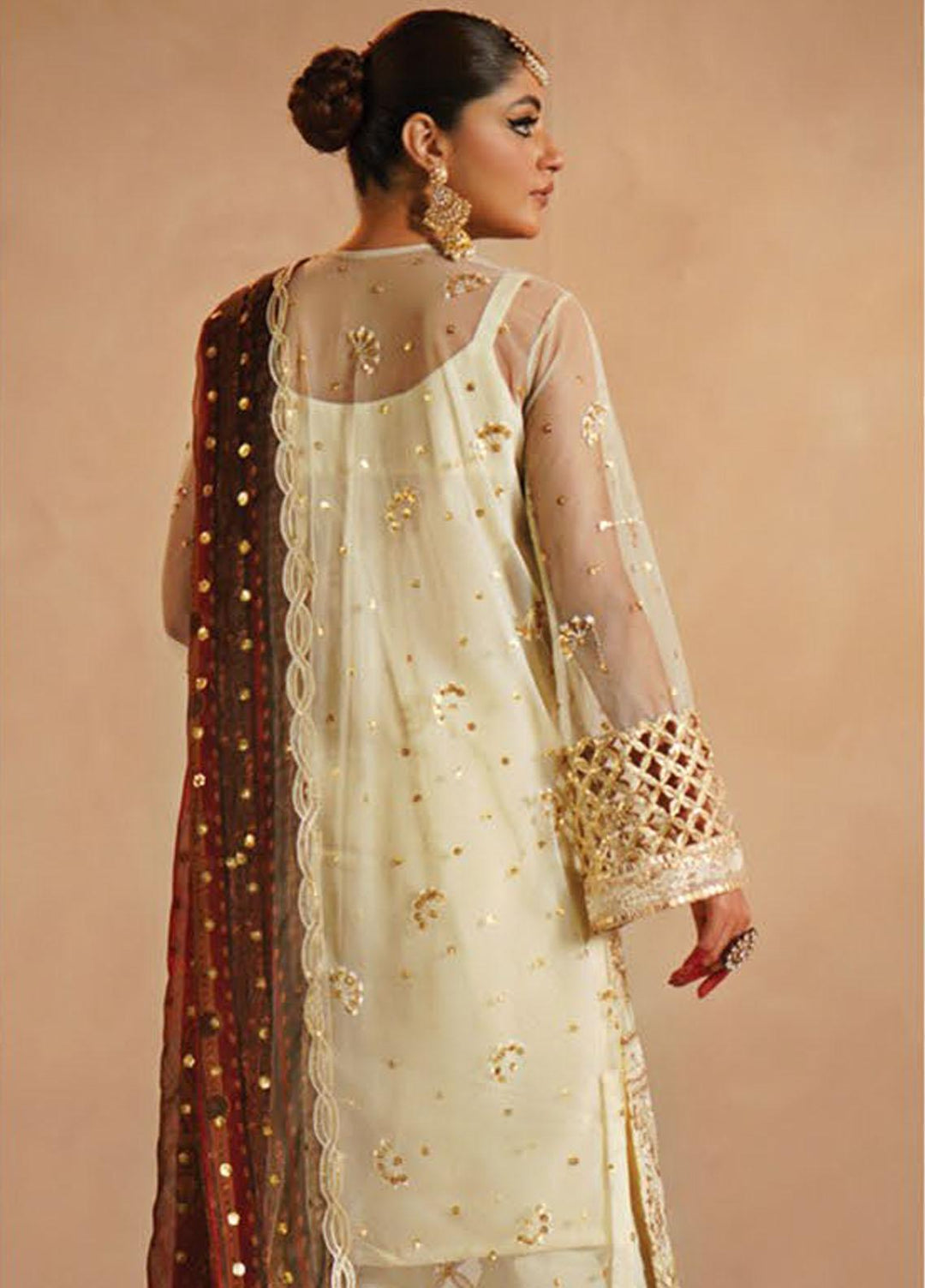 Nayab By Myeesha Embroidered Net Suits Unstitched 4 Piece MYA23N MF23-03 Dur-e-Najaf - Festive Collection