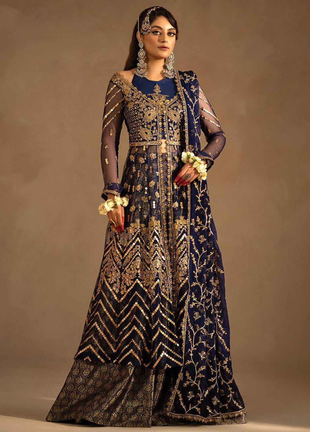 Nayab By Myeesha Embroidered Net Suits Unstitched 4 Piece MYA23N MF23-07 Neelum - Festive Collection