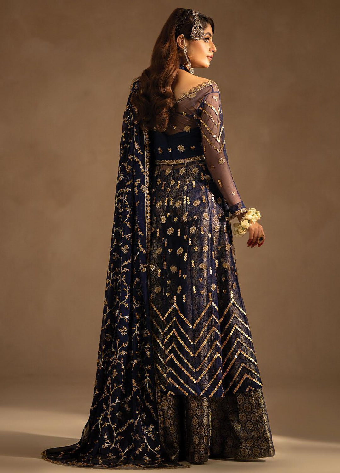 Nayab By Myeesha Embroidered Net Suits Unstitched 4 Piece MYA23N MF23-07 Neelum - Festive Collection