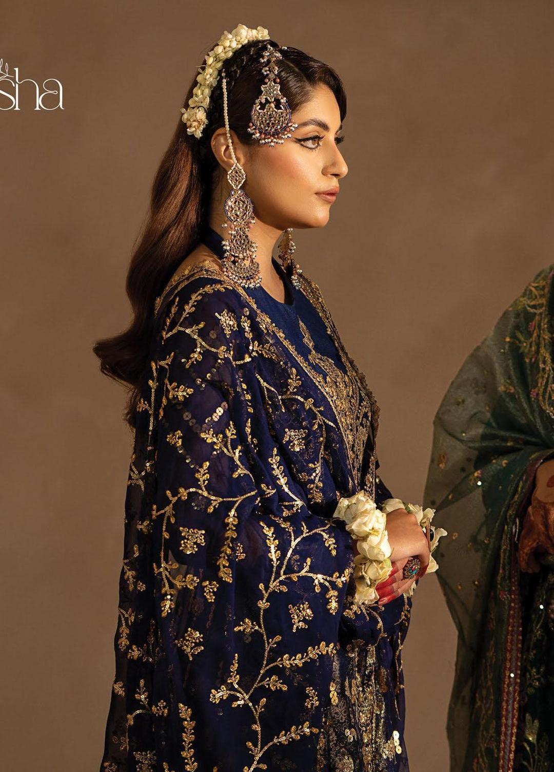 Nayab By Myeesha Embroidered Net Suits Unstitched 4 Piece MYA23N MF23-07 Neelum - Festive Collection