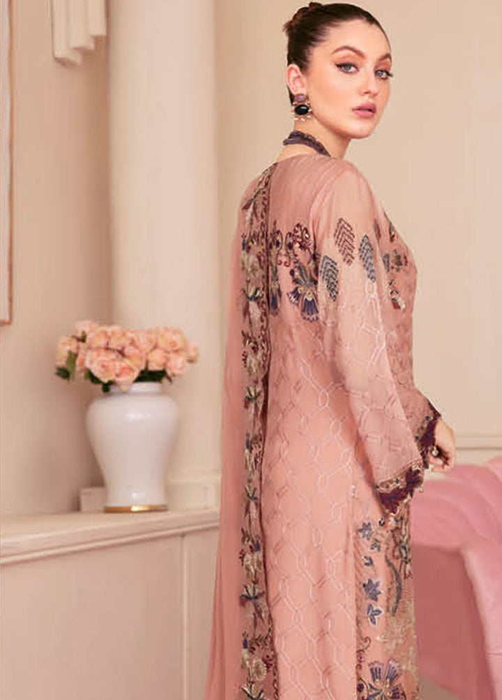 Nayab By Ramsha Embroidered Chiffon Suits Unstitched 3 Piece RSH23-N2 N-204 - Luxury Collection