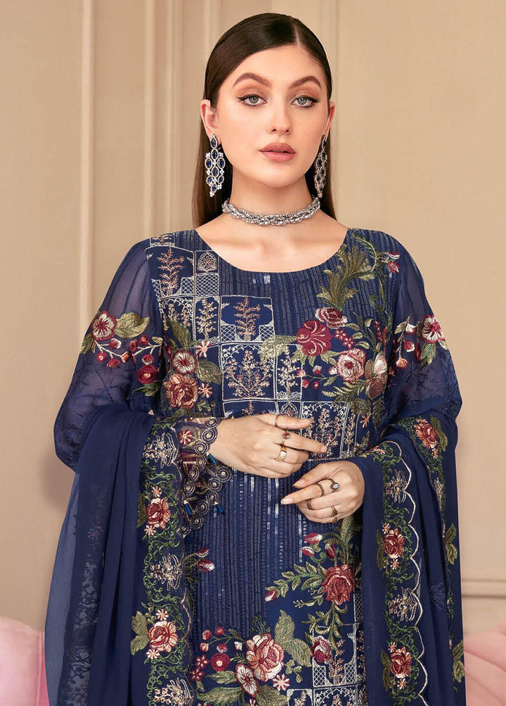 Nayab By Ramsha Embroidered Chiffon Suits Unstitched 3 Piece RSH23-N2 N-211 - Luxury Collection