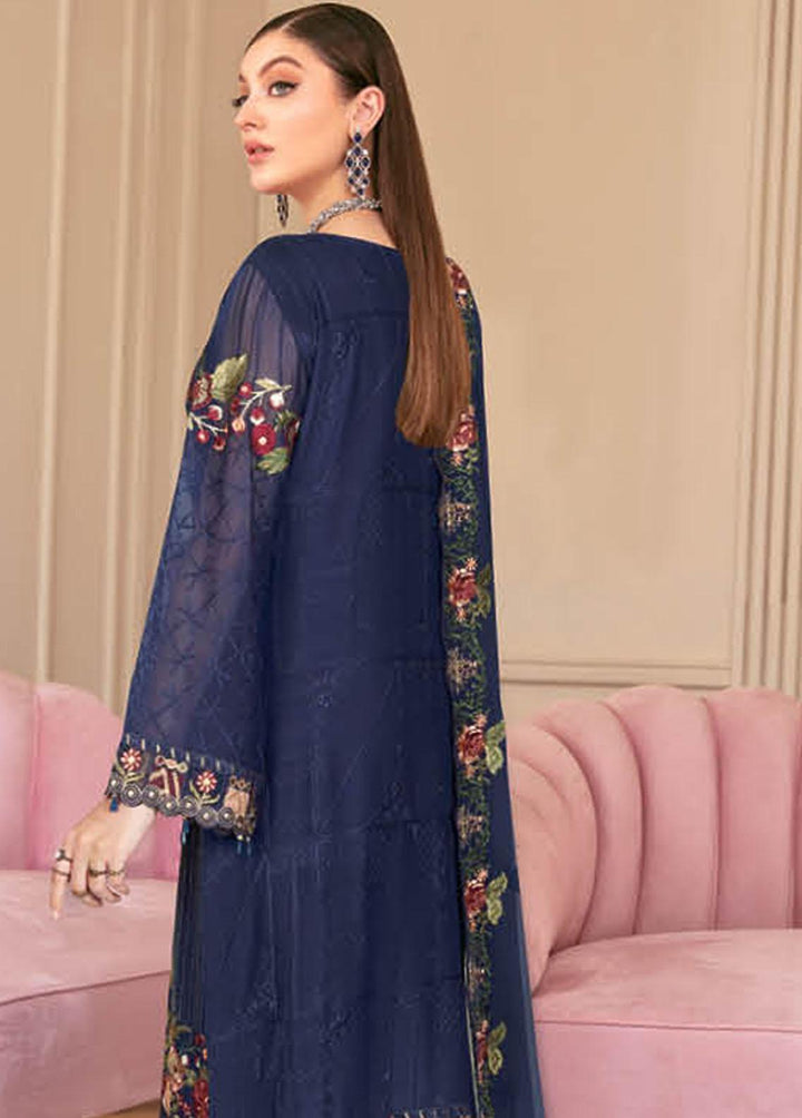 Nayab By Ramsha Embroidered Chiffon Suits Unstitched 3 Piece RSH23-N2 N-211 - Luxury Collection