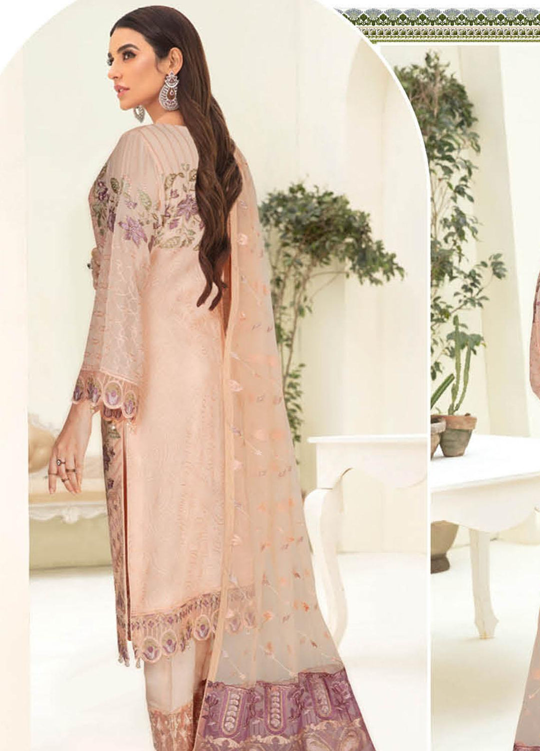 Nayab By Ramsha Embroidered Chiffon Suits Unstitched 3 Piece RSH23-N3 N-304 - Festive Collection