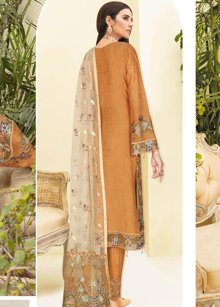 Nayab By Ramsha Embroidered Chiffon Suits Unstitched 3 Piece RSH23-N3 N-305 - Festive Collection