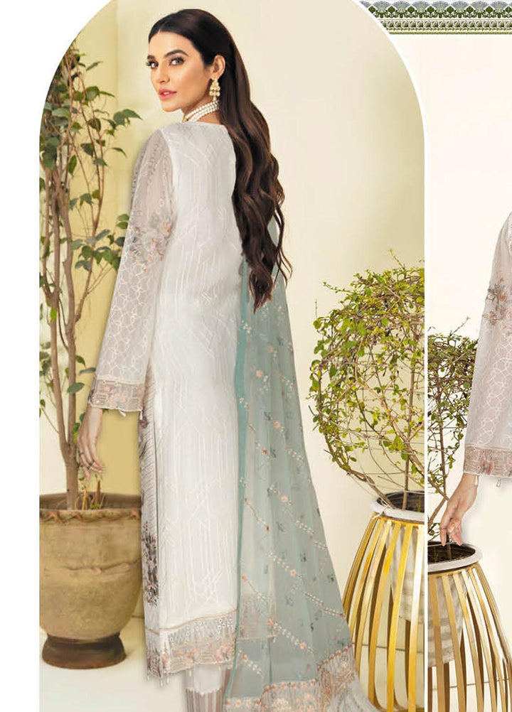 Nayab By Ramsha Embroidered Chiffon Suits Unstitched 3 Piece RSH23-N3 N-306 - Festive Collection