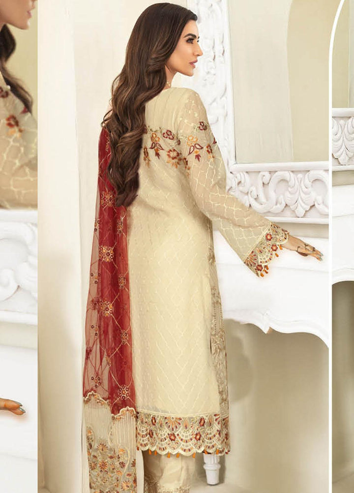 Nayab By Ramsha Embroidered Chiffon Suits Unstitched 3 Piece RSH23-N3 N-308 - Festive Collection