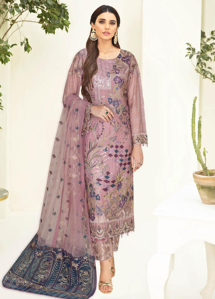 Nayab By Ramsha Embroidered Chiffon Suits Unstitched 3 Piece RSH23-N3 N-309 - Festive Collection