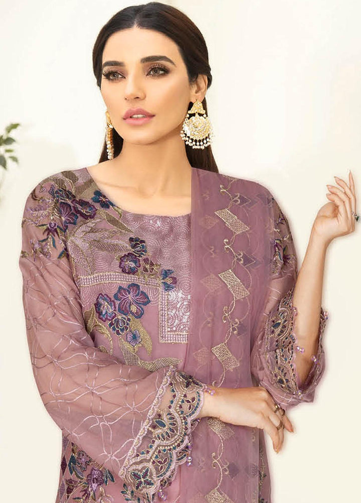 Nayab By Ramsha Embroidered Chiffon Suits Unstitched 3 Piece RSH23-N3 N-309 - Festive Collection
