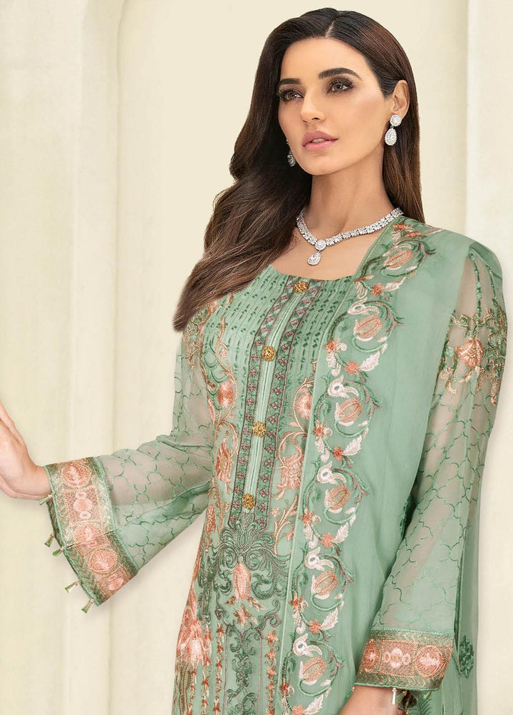 Nayab By Ramsha Embroidered Chiffon Suits Unstitched 3 Piece RSH23-N3 N-310 - Festive Collection