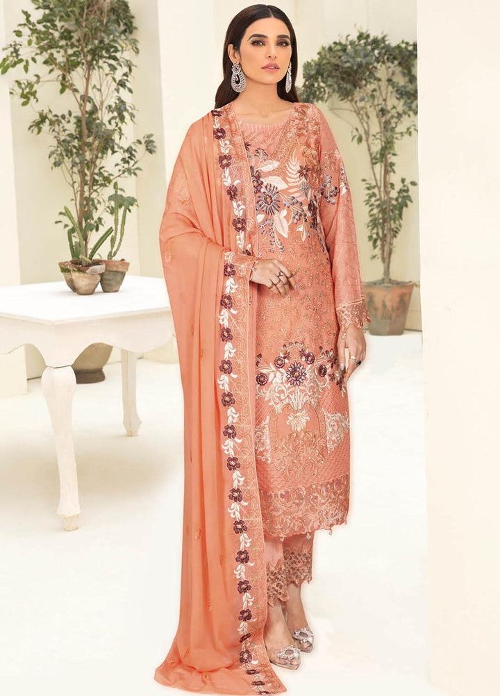 Nayab By Ramsha Embroidered Chiffon Suits Unstitched 3 Piece RSH23-N3 N-311 - Festive Collection