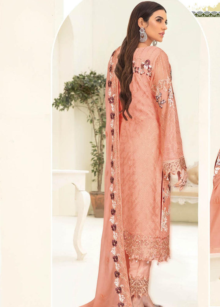 Nayab By Ramsha Embroidered Chiffon Suits Unstitched 3 Piece RSH23-N3 N-311 - Festive Collection