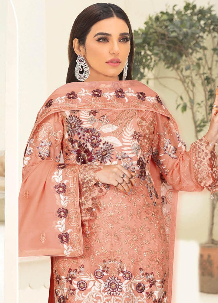 Nayab By Ramsha Embroidered Chiffon Suits Unstitched 3 Piece RSH23-N3 N-311 - Festive Collection