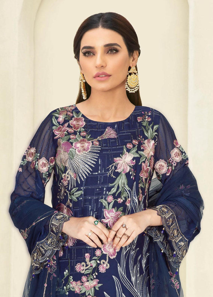 Nayab By Ramsha Embroidered Chiffon Suits Unstitched 3 Piece RSH23-N3 N-312 - Festive Collection