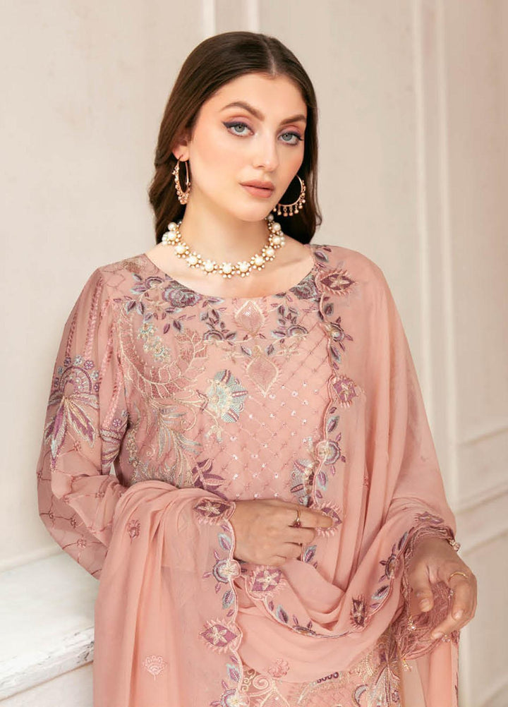 Nayab By Ramsha Embroidered Chiffon Suits Unstitched 3 Piece RSH23N N-104 - Festive Collection