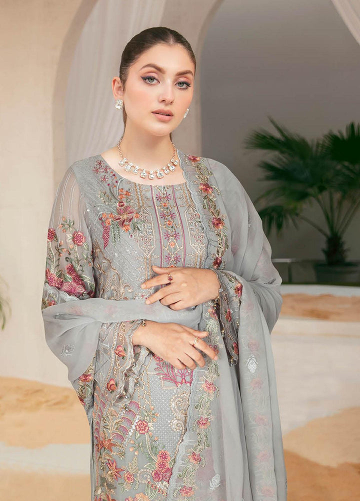 Nayab By Ramsha Embroidered Chiffon Suits Unstitched 3 Piece RSH23N N-106 - Festive Collection