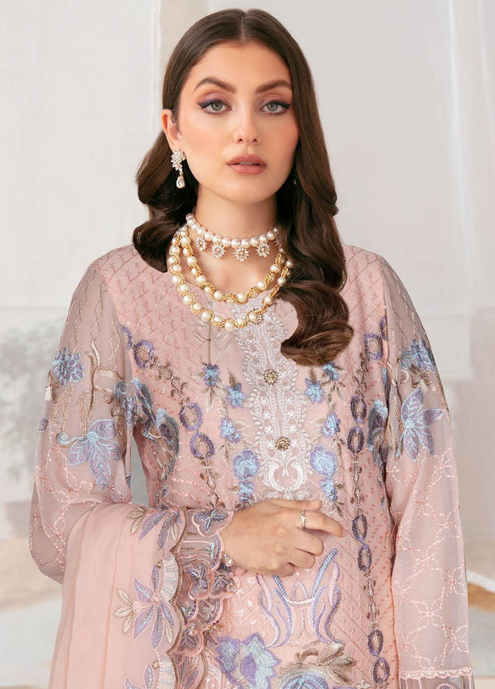 Nayab By Ramsha Embroidered Chiffon Suits Unstitched 3 Piece RSH23N N-111 - Festive Collection