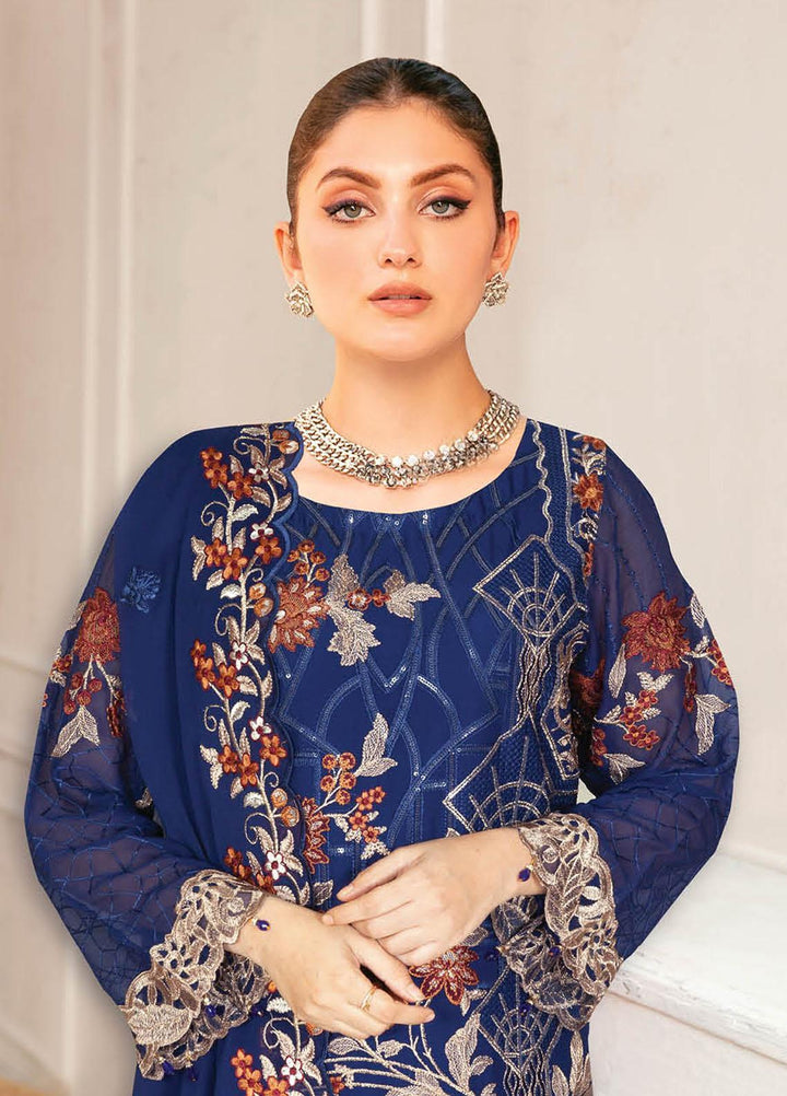 Nayab By Ramsha Embroidered Chiffon Suits Unstitched 3 Piece RSH23N N-112 - Festive Collection