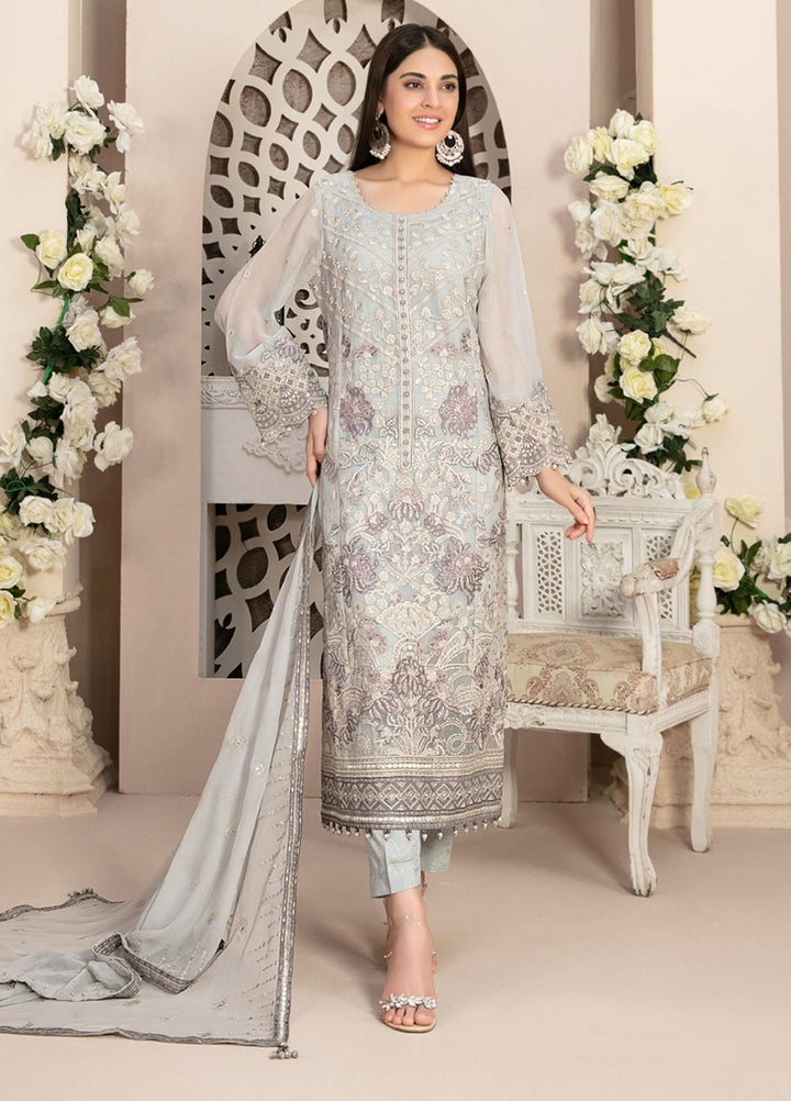 Nayara By Tawakkal Fabrics Embroidered Chiffon Suits Unstitched 3 Piece TWF23N D-8680 - Formal Collection