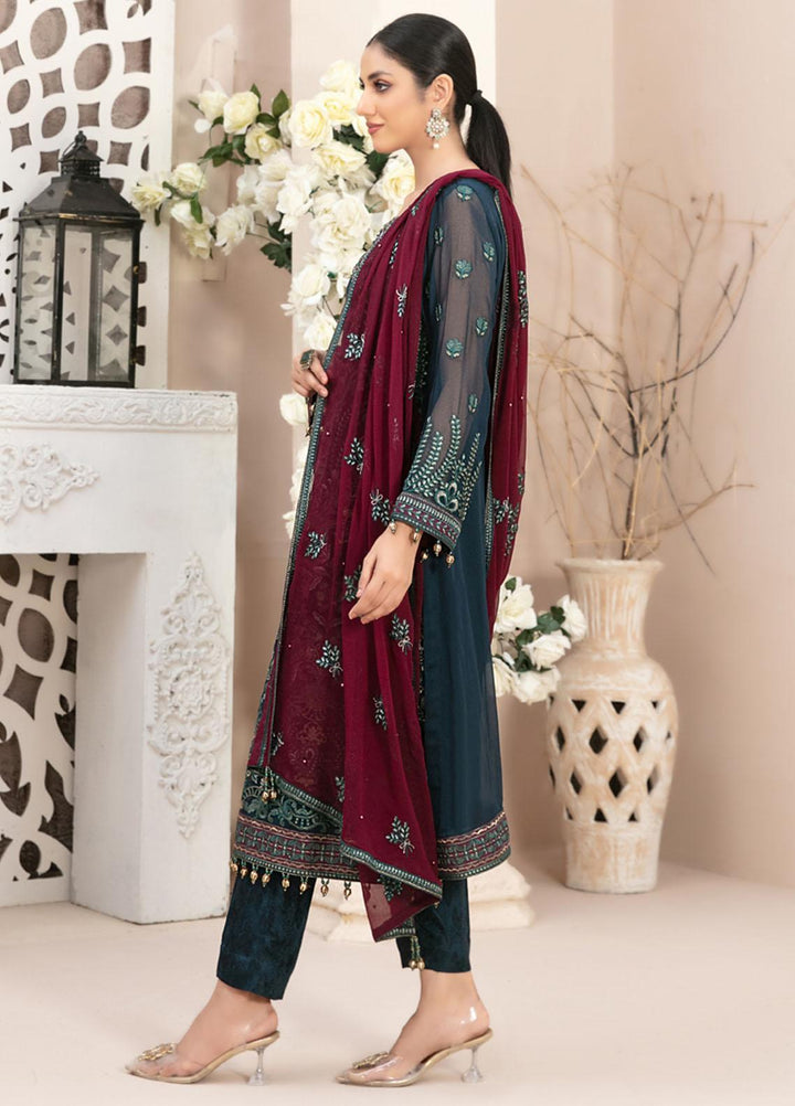 Nayara By Tawakkal Fabrics Embroidered Chiffon Suits Unstitched 3 Piece TWF23N D-8681 - Formal Collection